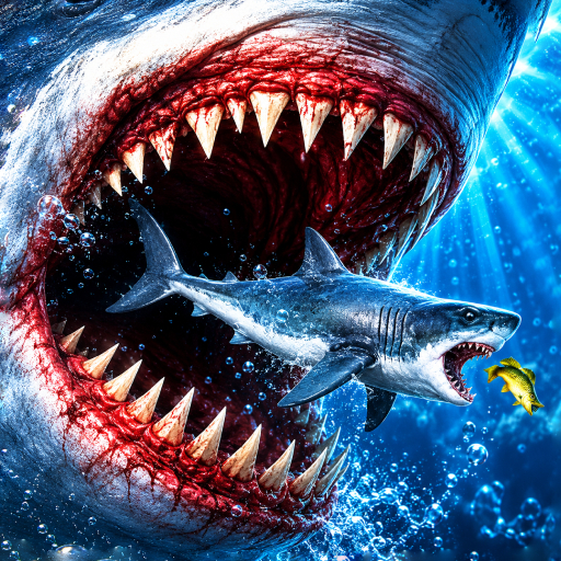 Megalodon shark fish eater